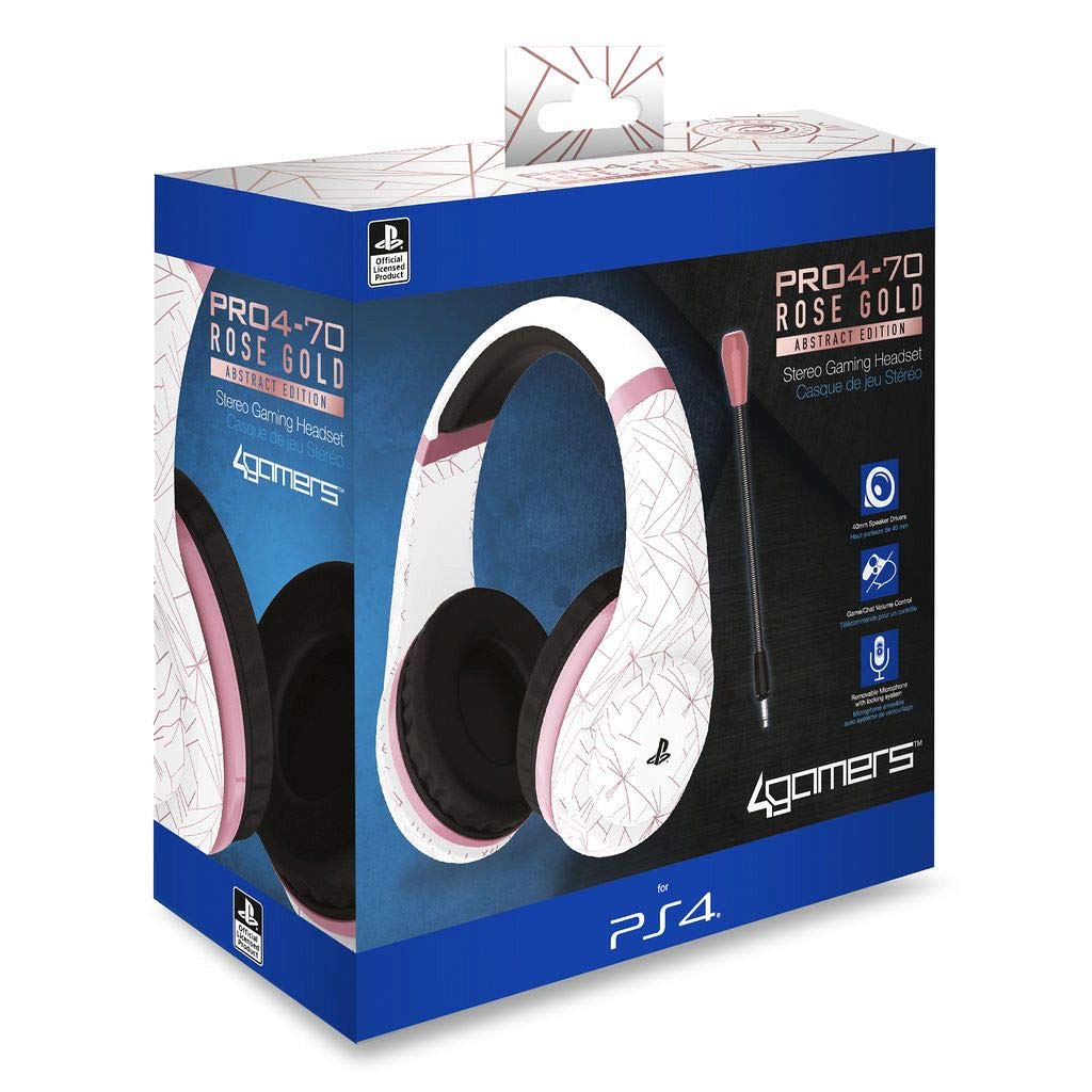 4 Gamers Pro4-70 - Rose Gold White Auricular Gaming, Licenciado ( PS4 - ) 4 Gamers Pro4-70 - Rose Gold White Auricular Gaming, Licenciado ( PS4 - )